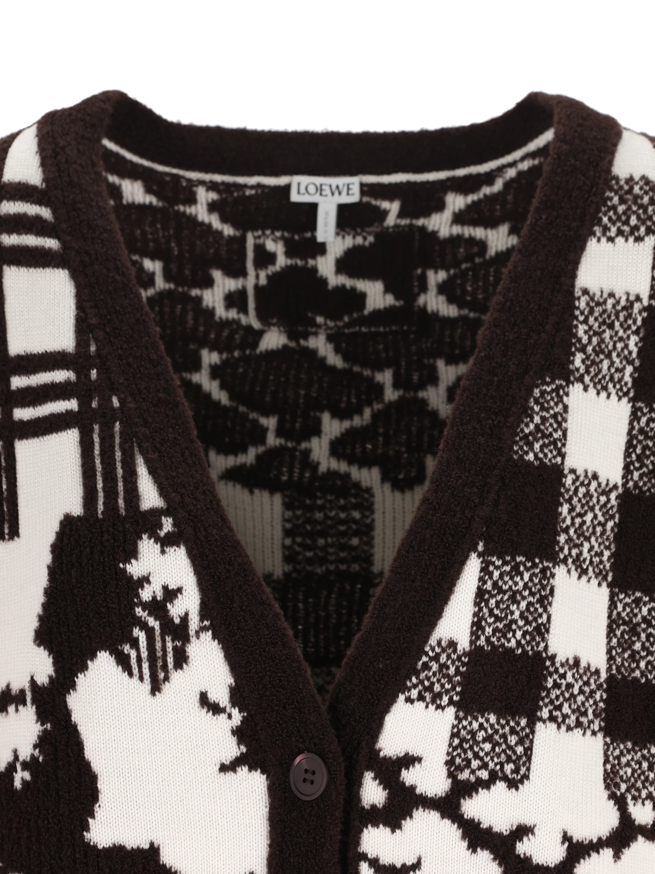 Cardigan in jacquard di lana. S540Y16KAA 2621 LOEWE 