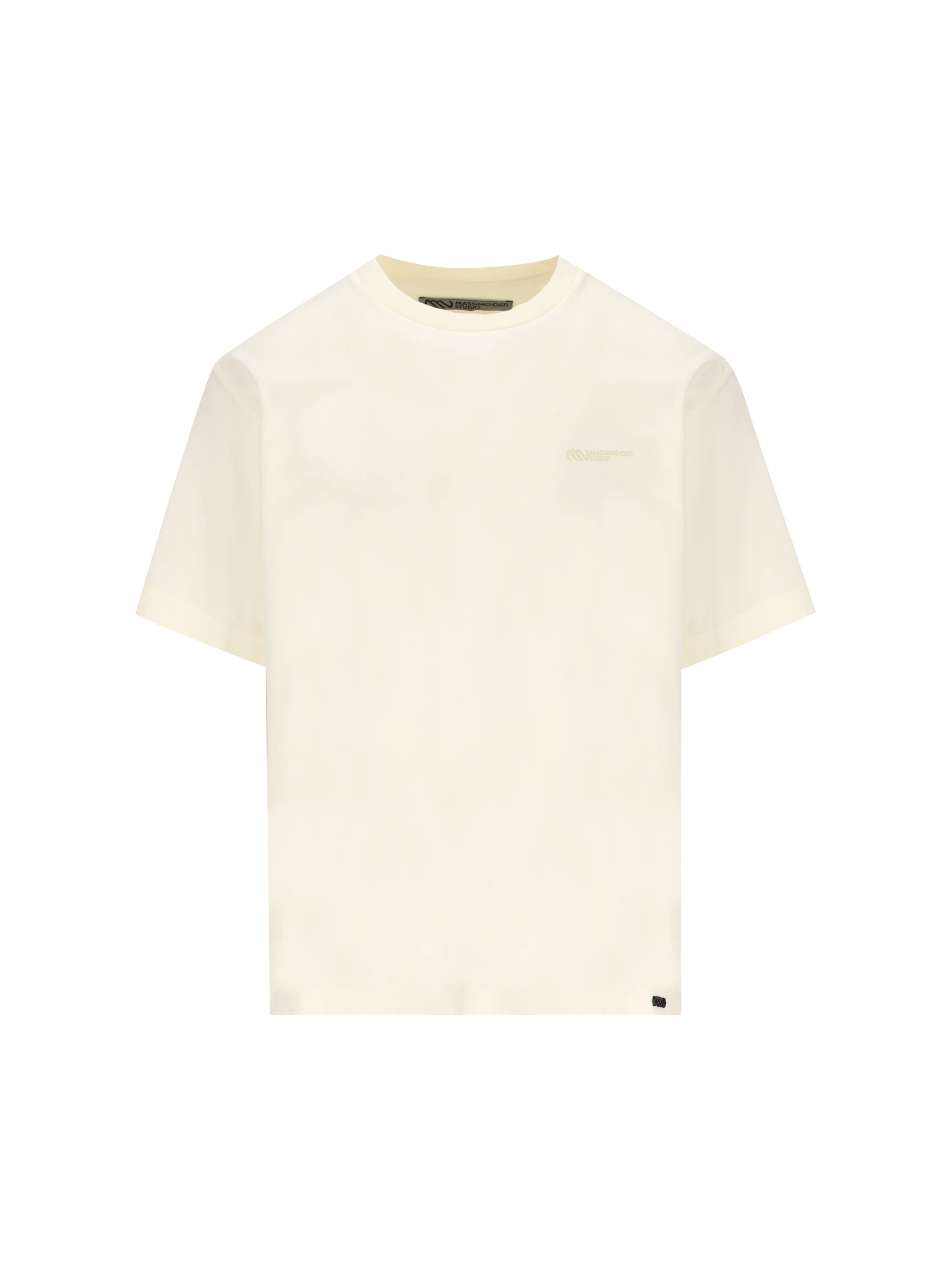 T-Shirt in cotone. 21MMTS019A 110521G110 MASSIMO OSTI STUDIO 