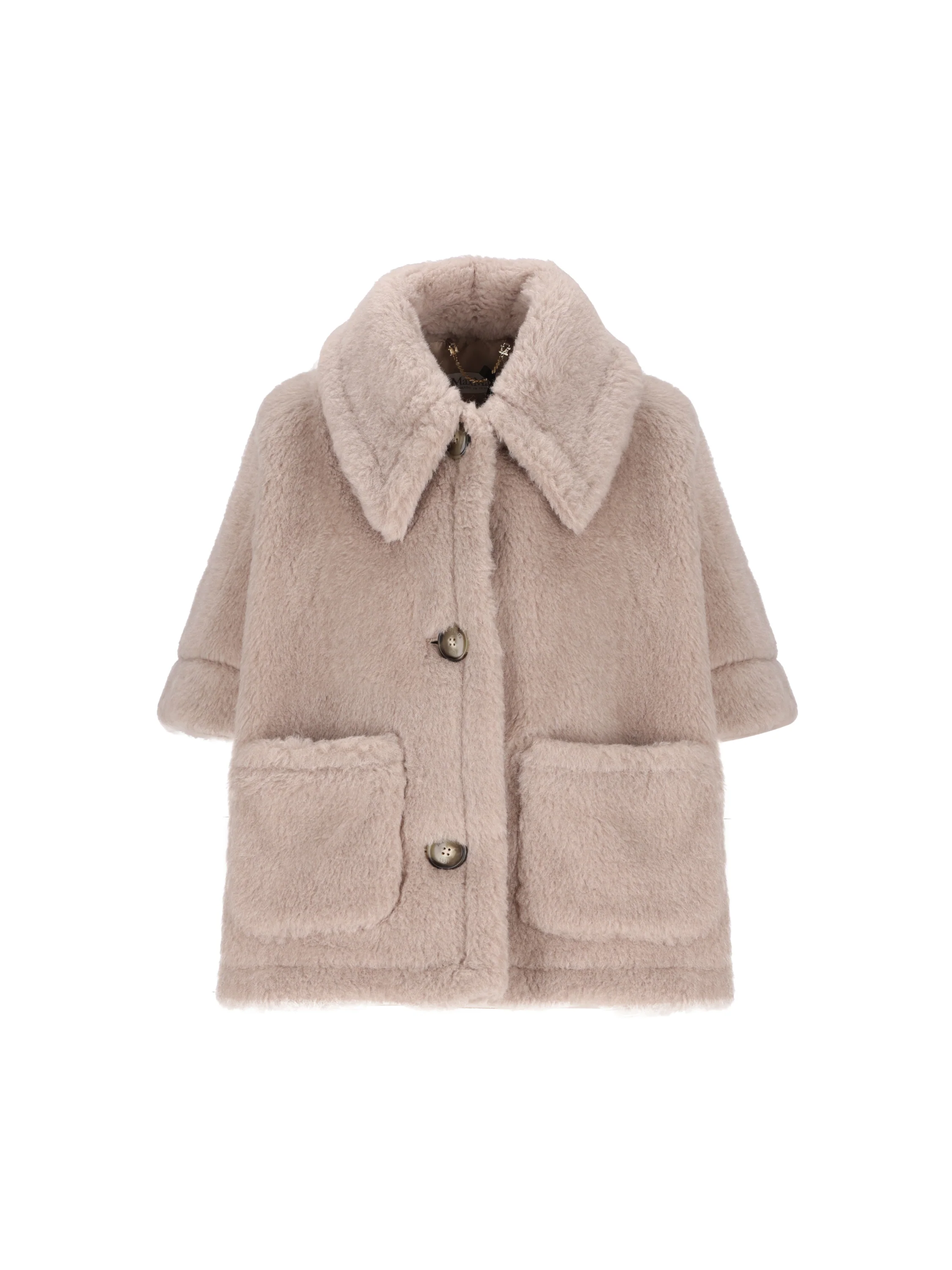 Cappa boxy in Teddy di alpaca e lana 2624736242600 002 MAX MARA 