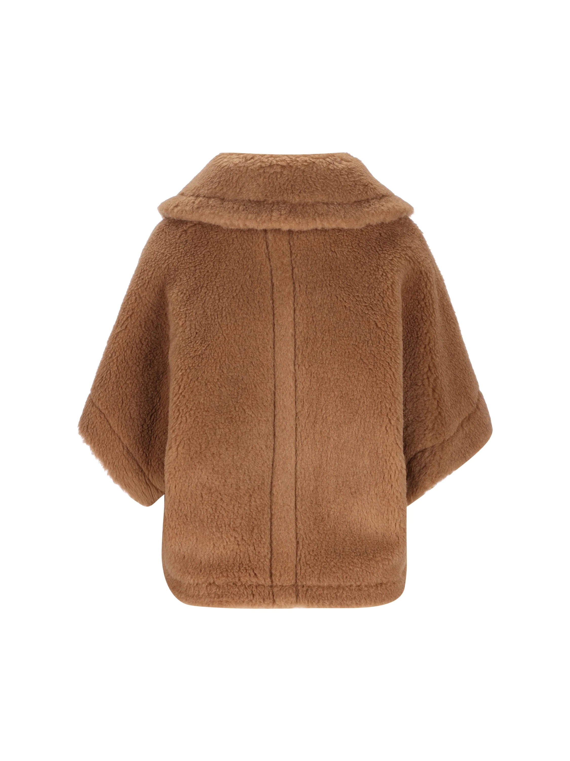 Cappa Corta Teddy in Cammello e Seta 2624736252600 001 MAX MARA
