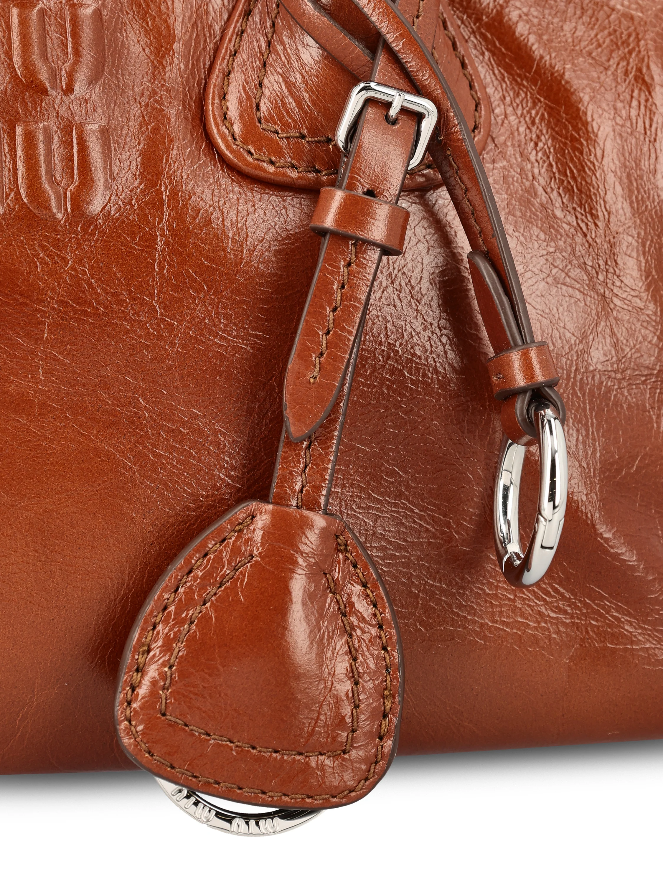 Borsa a mano in pelle lucida 5BA338 2A44F0BW5 MIU MIU 