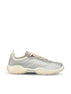 Sneakers realizzate in tessuto e cuoio. 5E806E 3M0KF0424 MIU MIU 