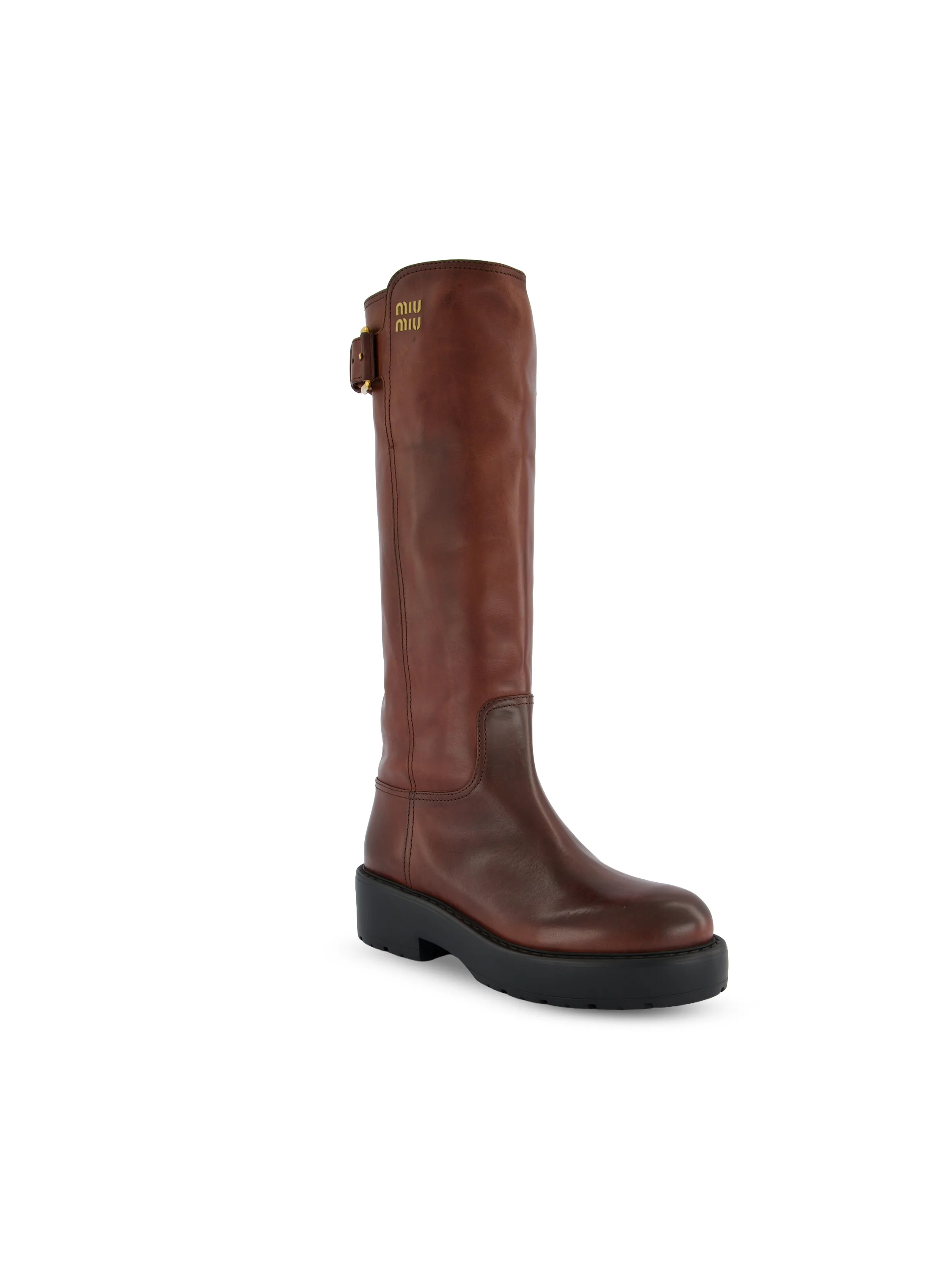 Stivali in pelle 5W767E 5ODF0201 MIU MIU