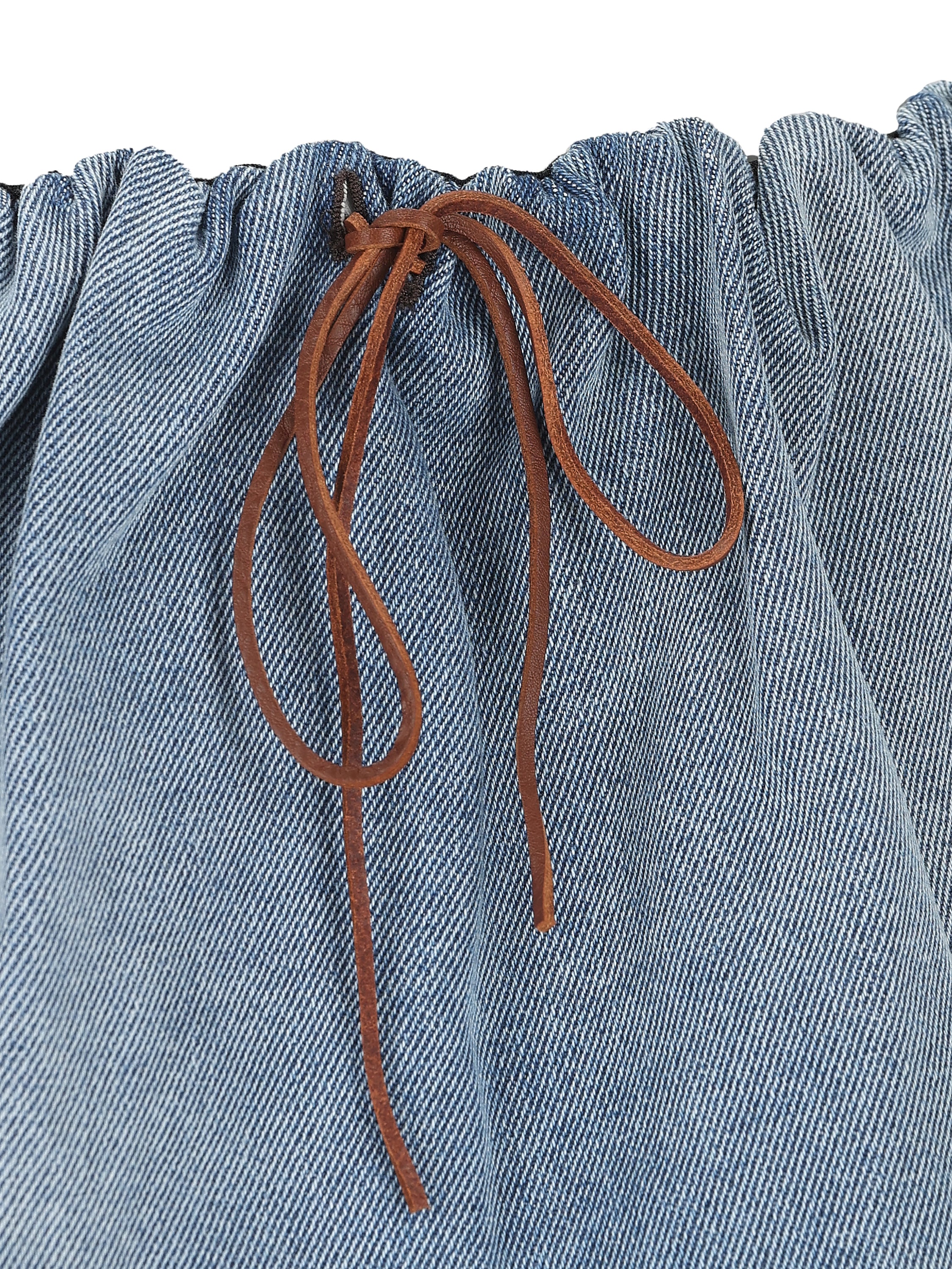 Minigonna in cotone. GWD357 192WF0013 MIU MIU