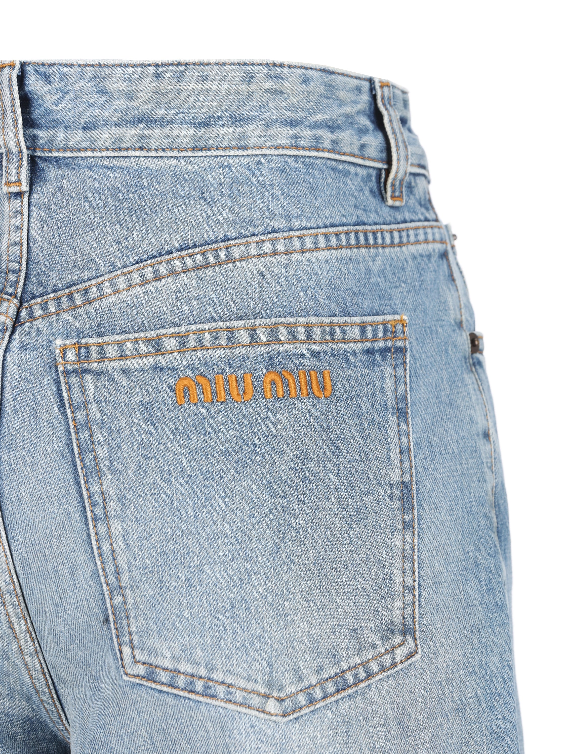 Pantaloni realizzati in cotone. GWP500 1NLCF0008 MIU MIU 