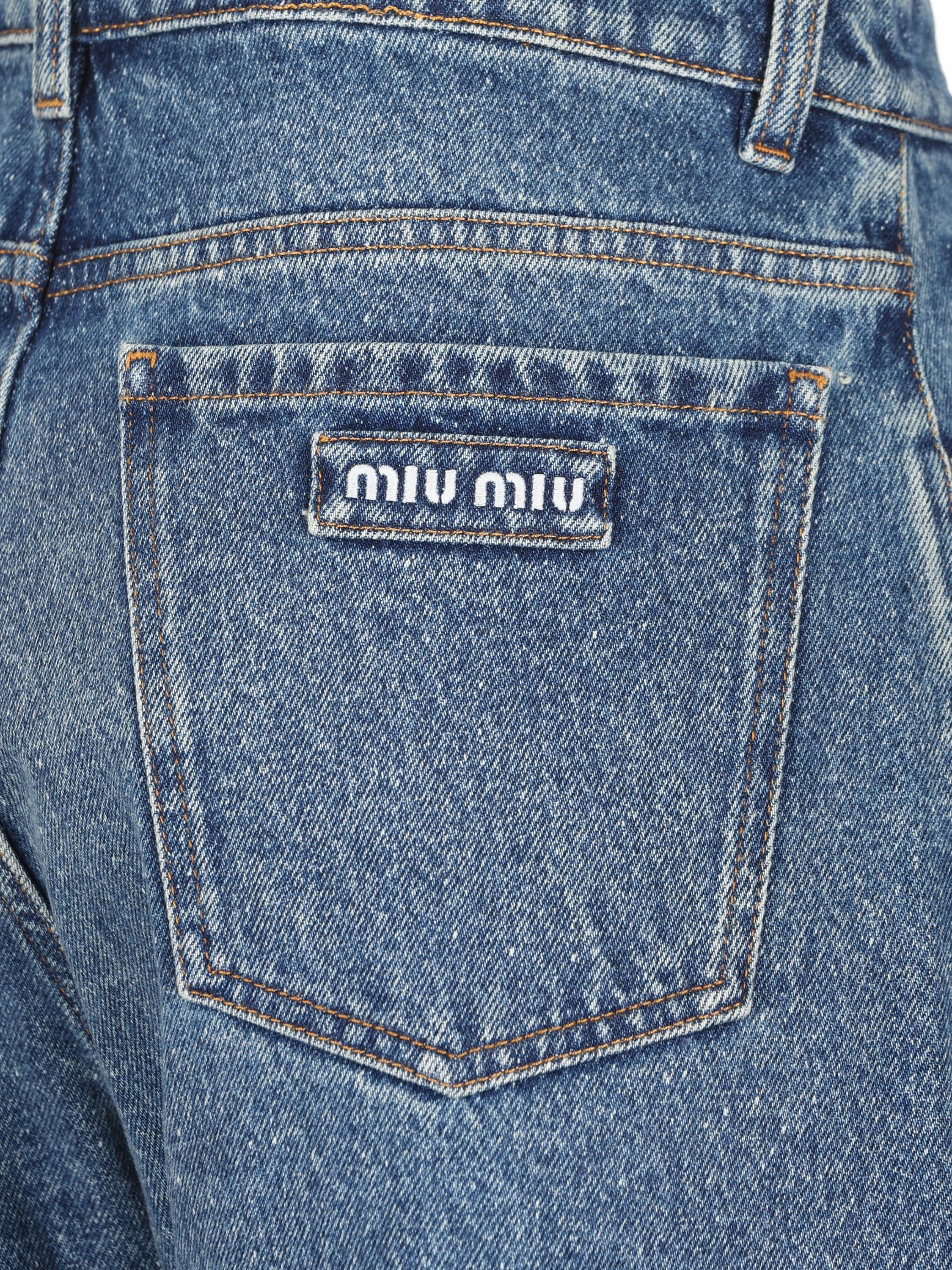Jeans realizzati in cotone. GWP607 192UF0008 MIU MIU