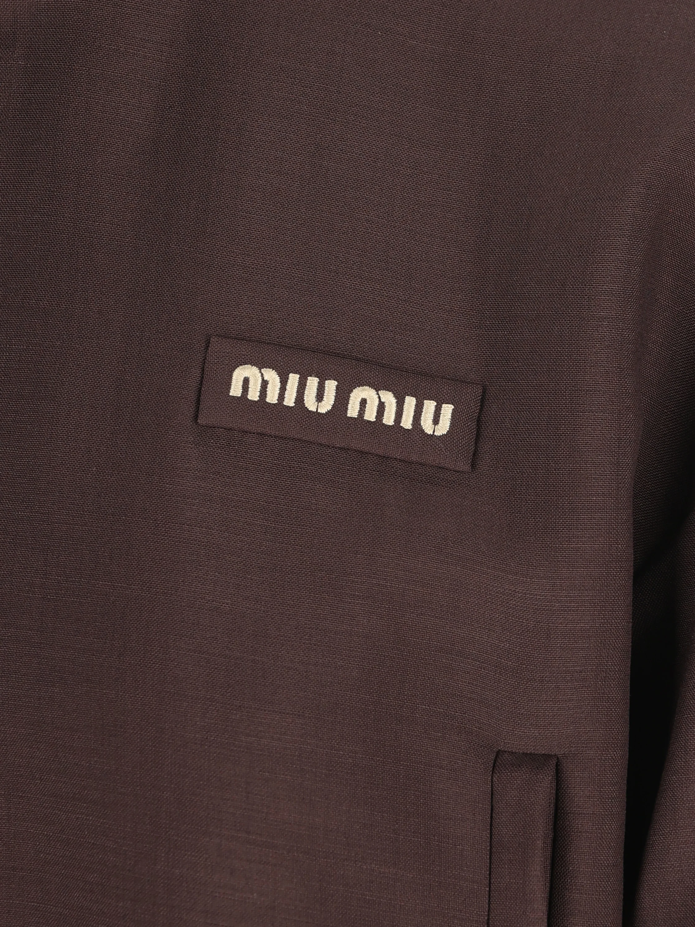 Blouson realizzato in mohair. ML1513 12I1F0324 MIU MIU 
