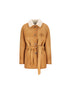 Giacca in Montone con Cintura MPW059 6561F0A9X MIU MIU 