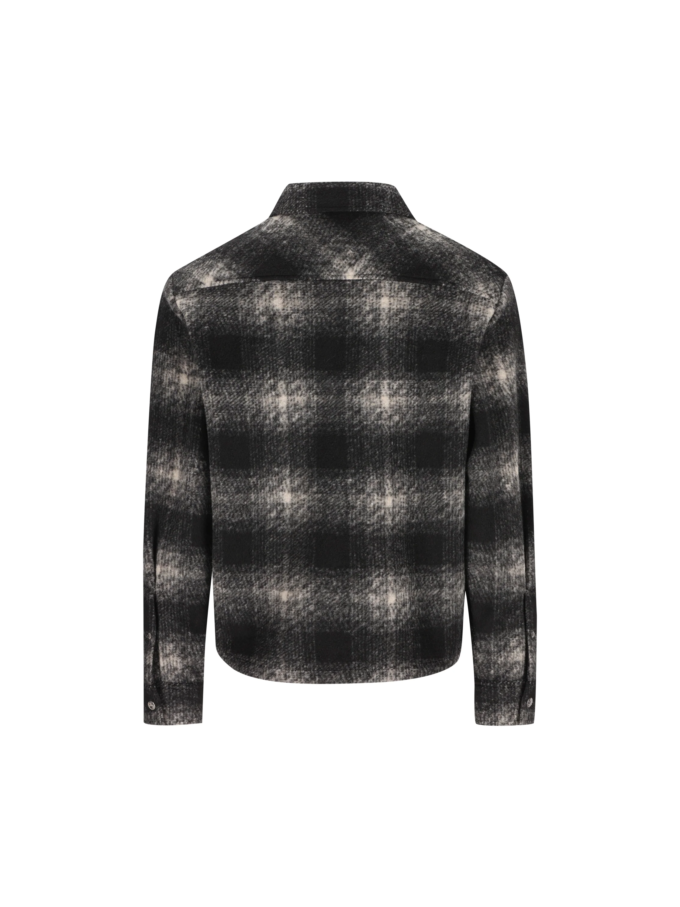 Camicia Moncler con zip in jersey a quadri M2F00035 89BKBF99 MONCLER 