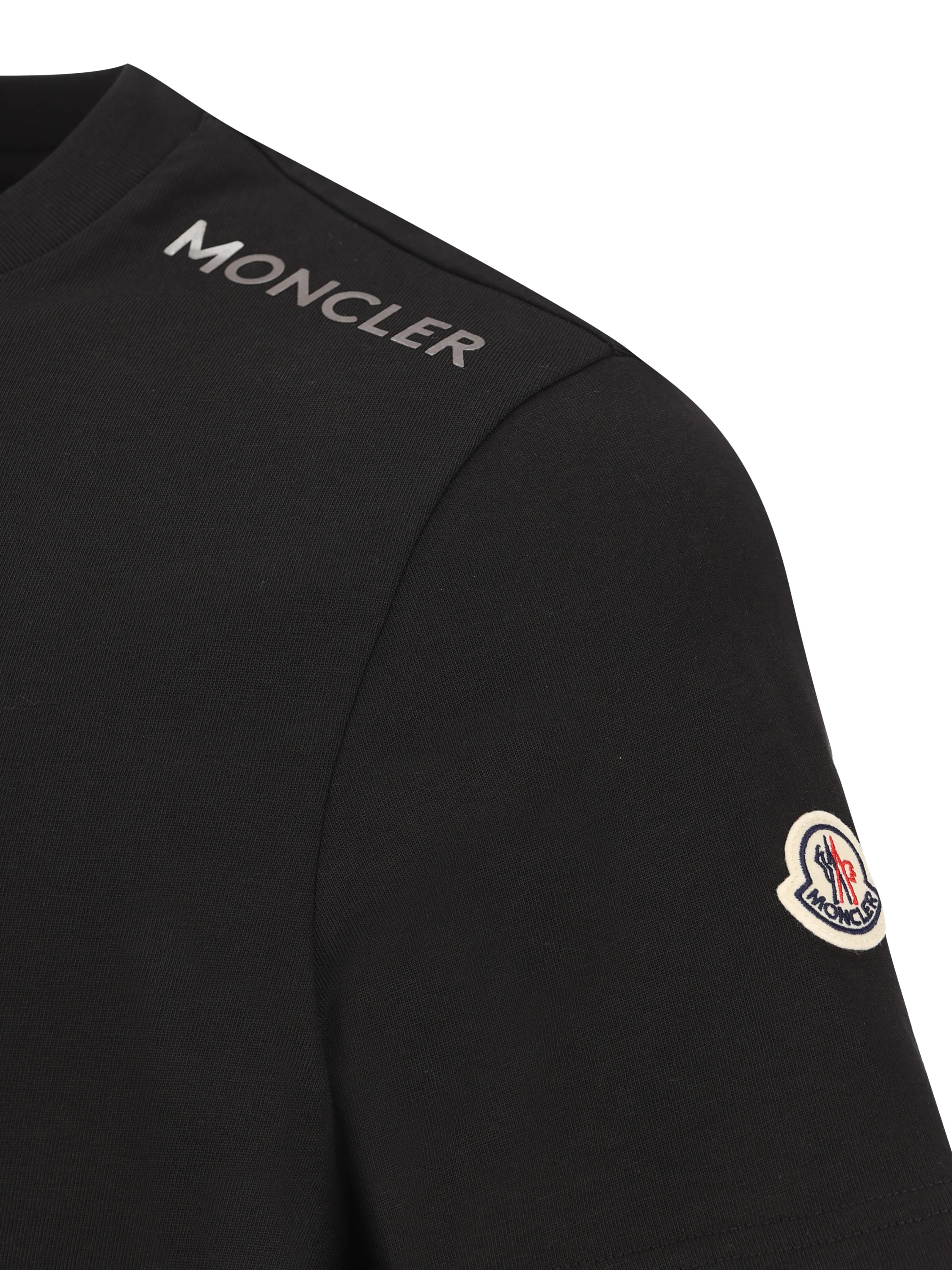 T-shirt in Cotone con Logo Stampato sulla Spalla M8C00035 89AUG999 MONCLER 