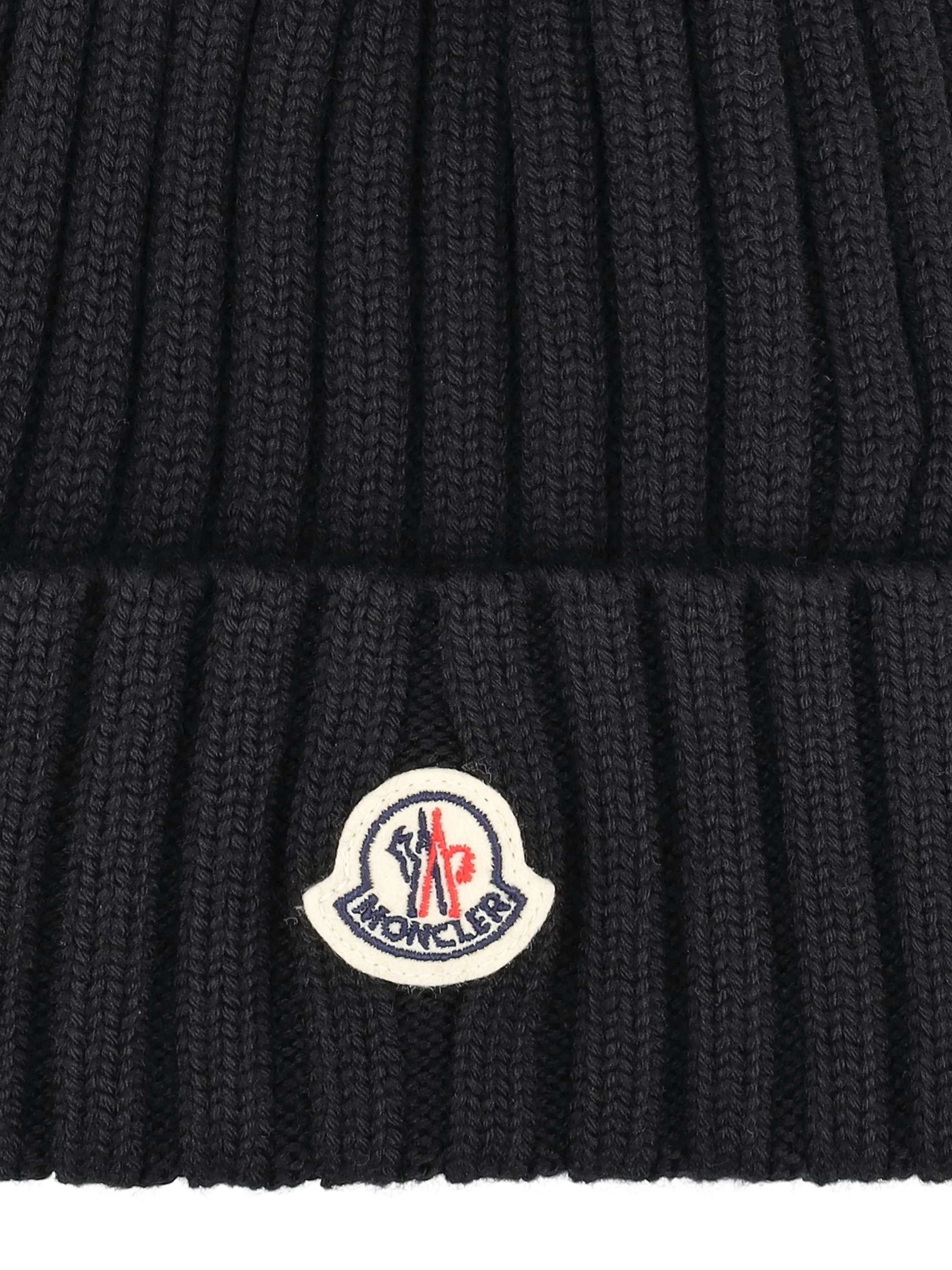 Berretto in Lana Merino con Pompon W3B00039 M1131999 MONCLER