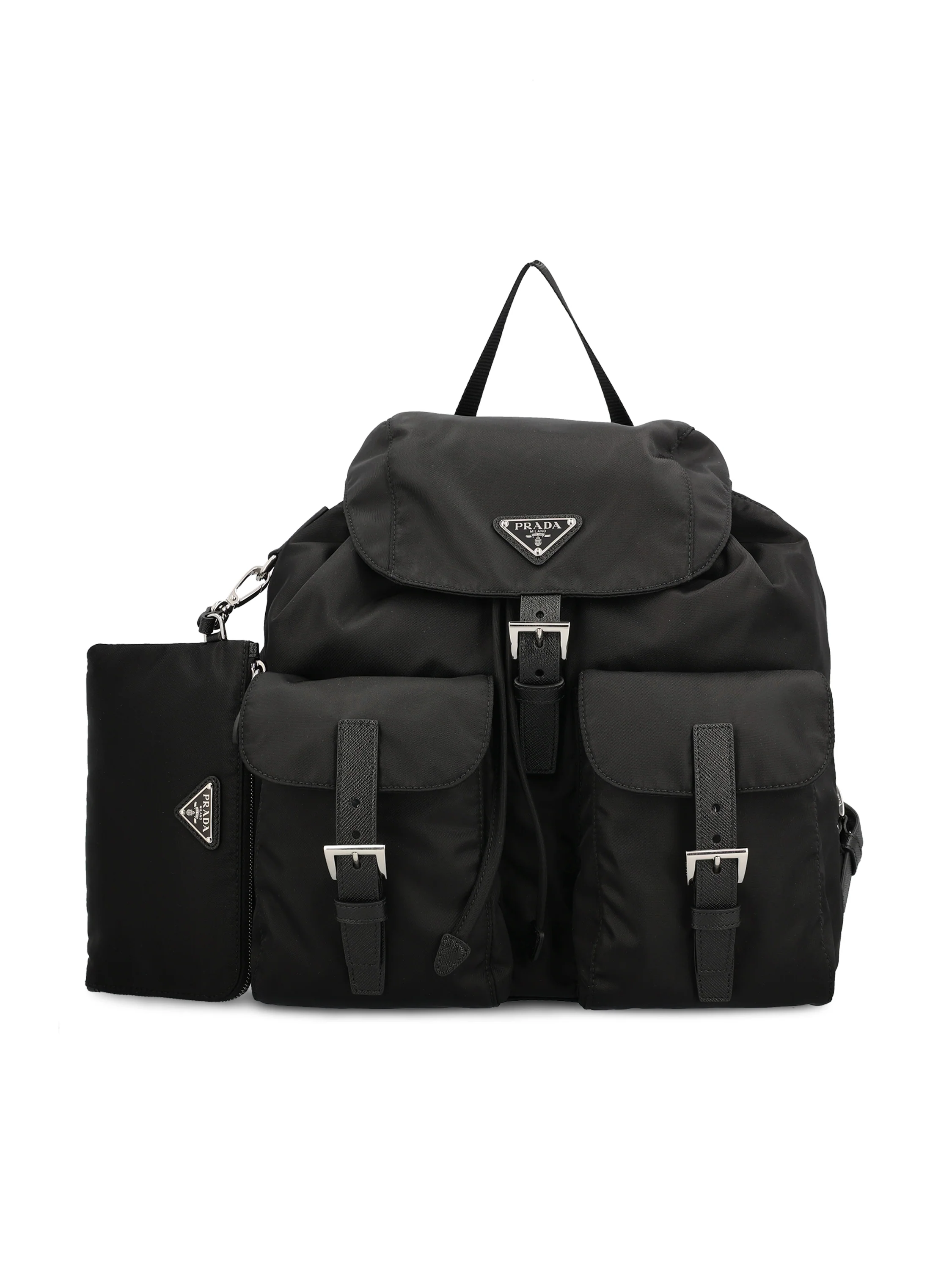 Zaino Medium in Re-Nylon con Pouch Rimovibile 1BZ811 RV44F0002 PRADA 
