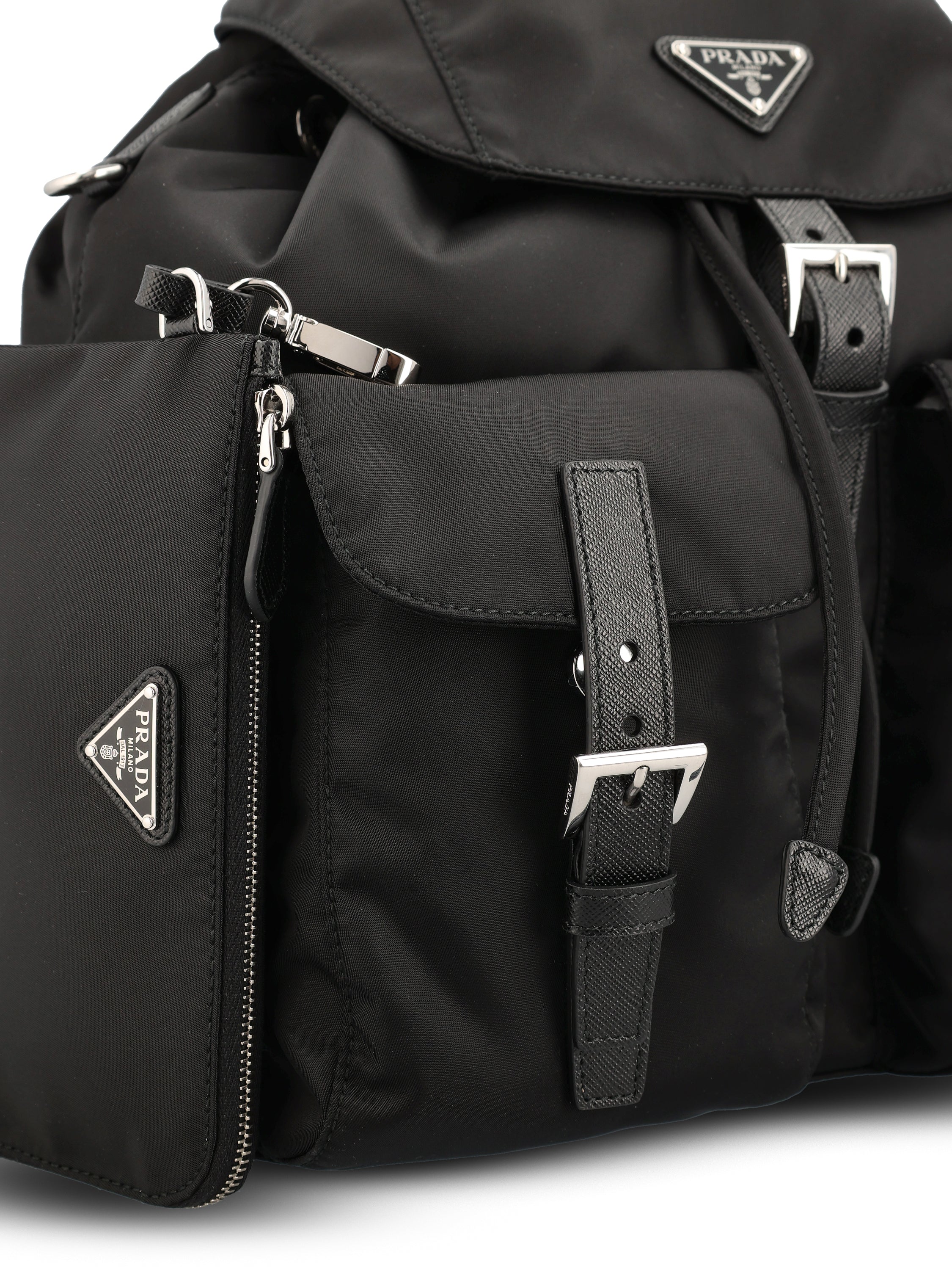 Zaino Medium in Re-Nylon con Pouch Rimovibile 1BZ811 RV44F0002 PRADA