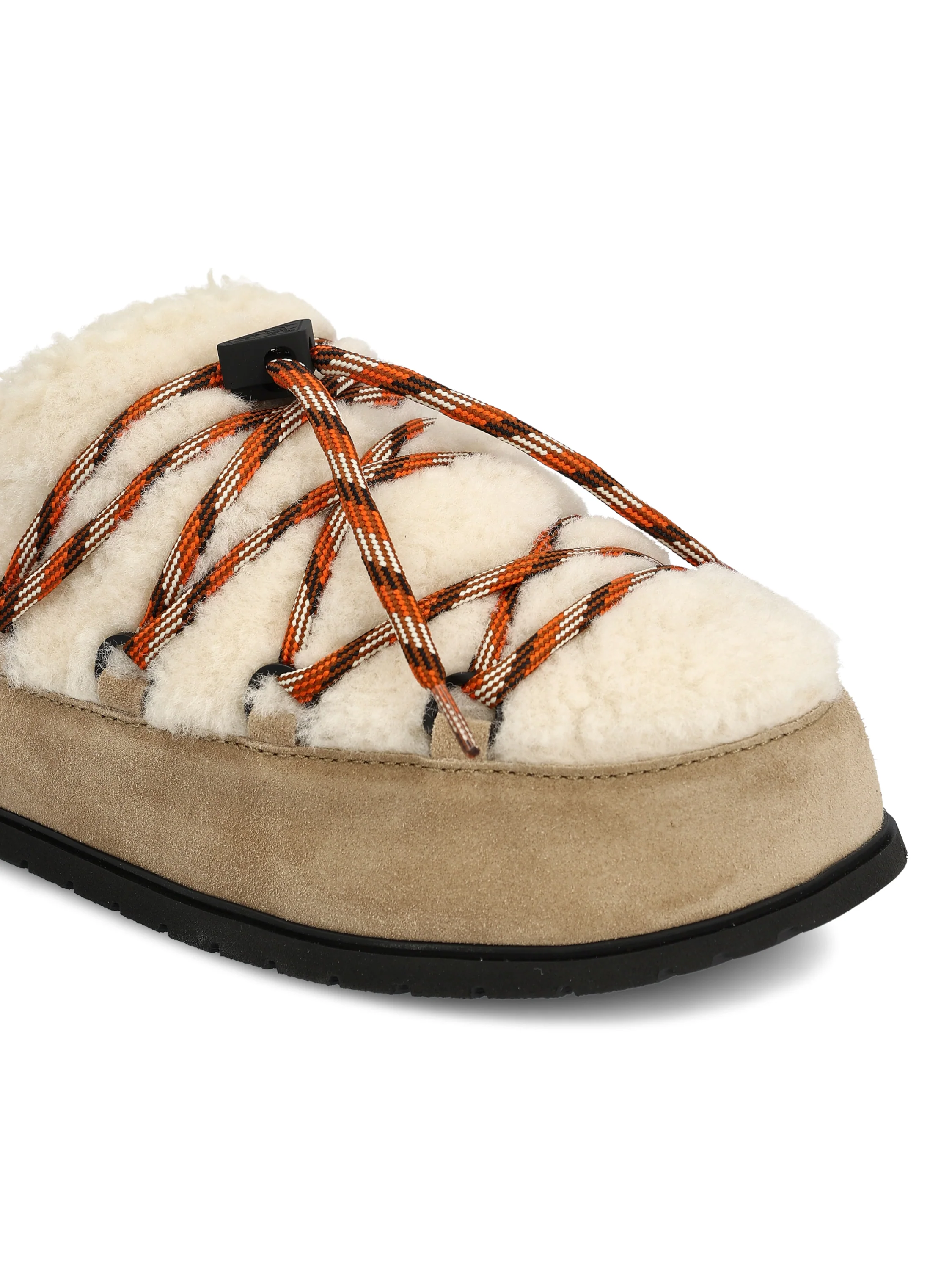 Mules realizzate in lana e pelle scamosciata. 1R553O MPDF0F24 PRADA