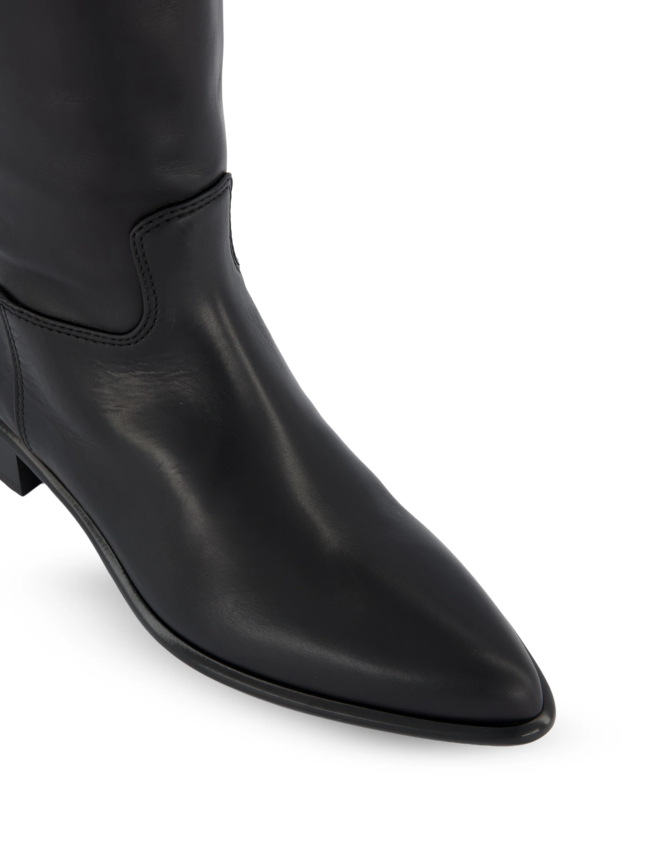 Stivali Alti in Pelle di Vitello Nera 1W666O 7V6F0002 PRADA