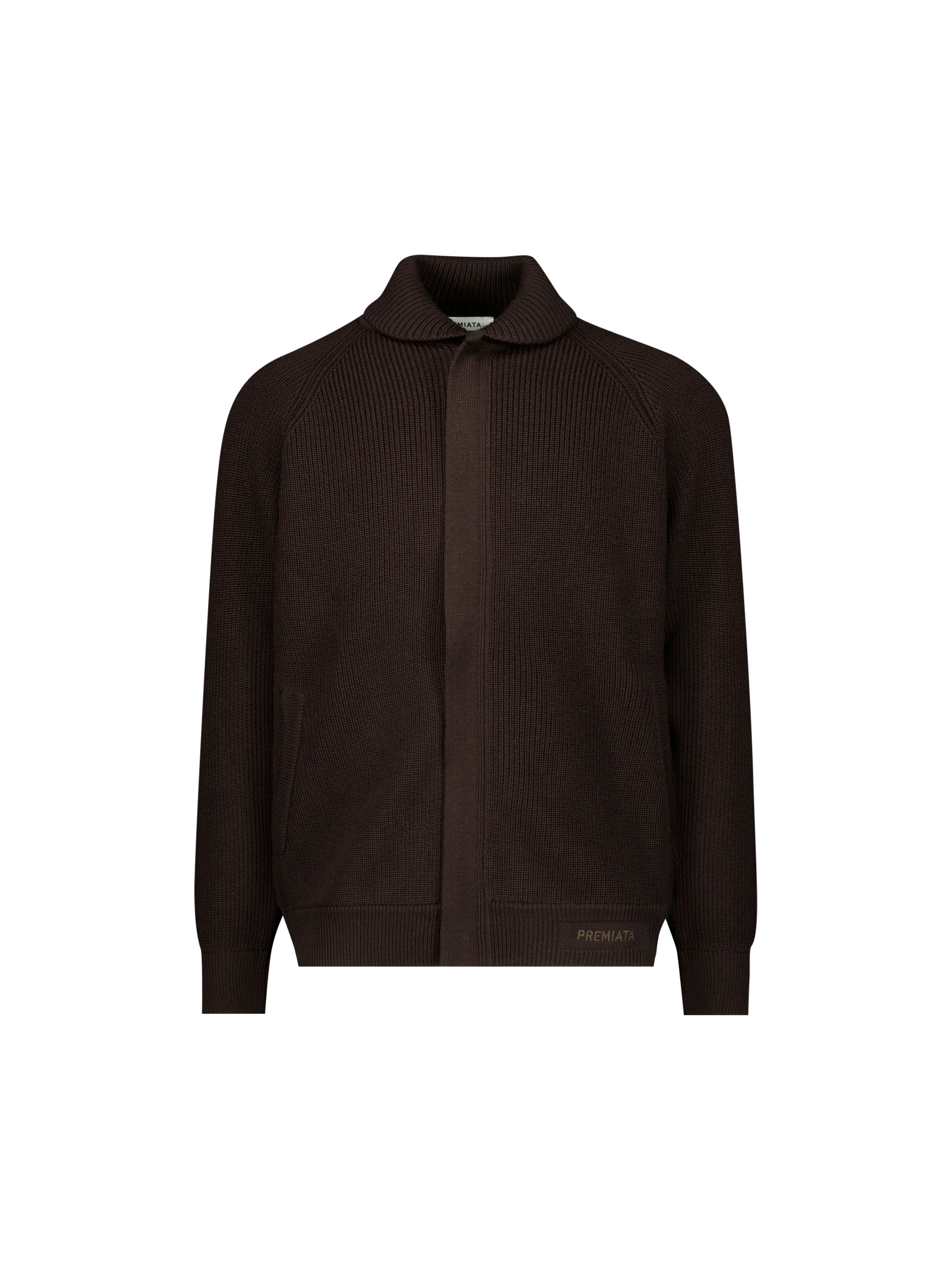 Bomber realizzato in lana merino. PMG54T BROWN PREMIATA 