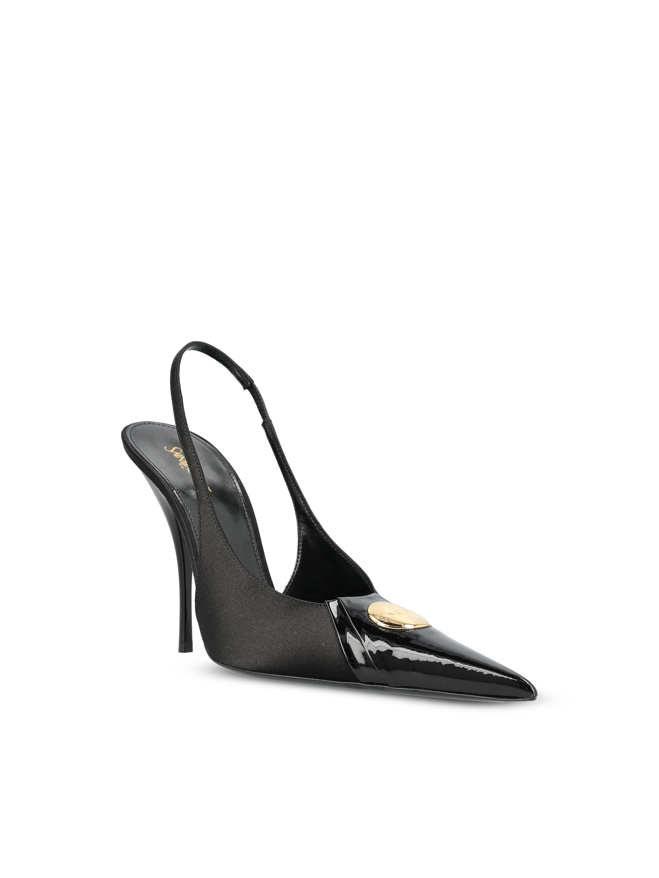Slingback realizzate in tessuto e pelle. A001CW 9QNCN1000 SAINT LAURENT