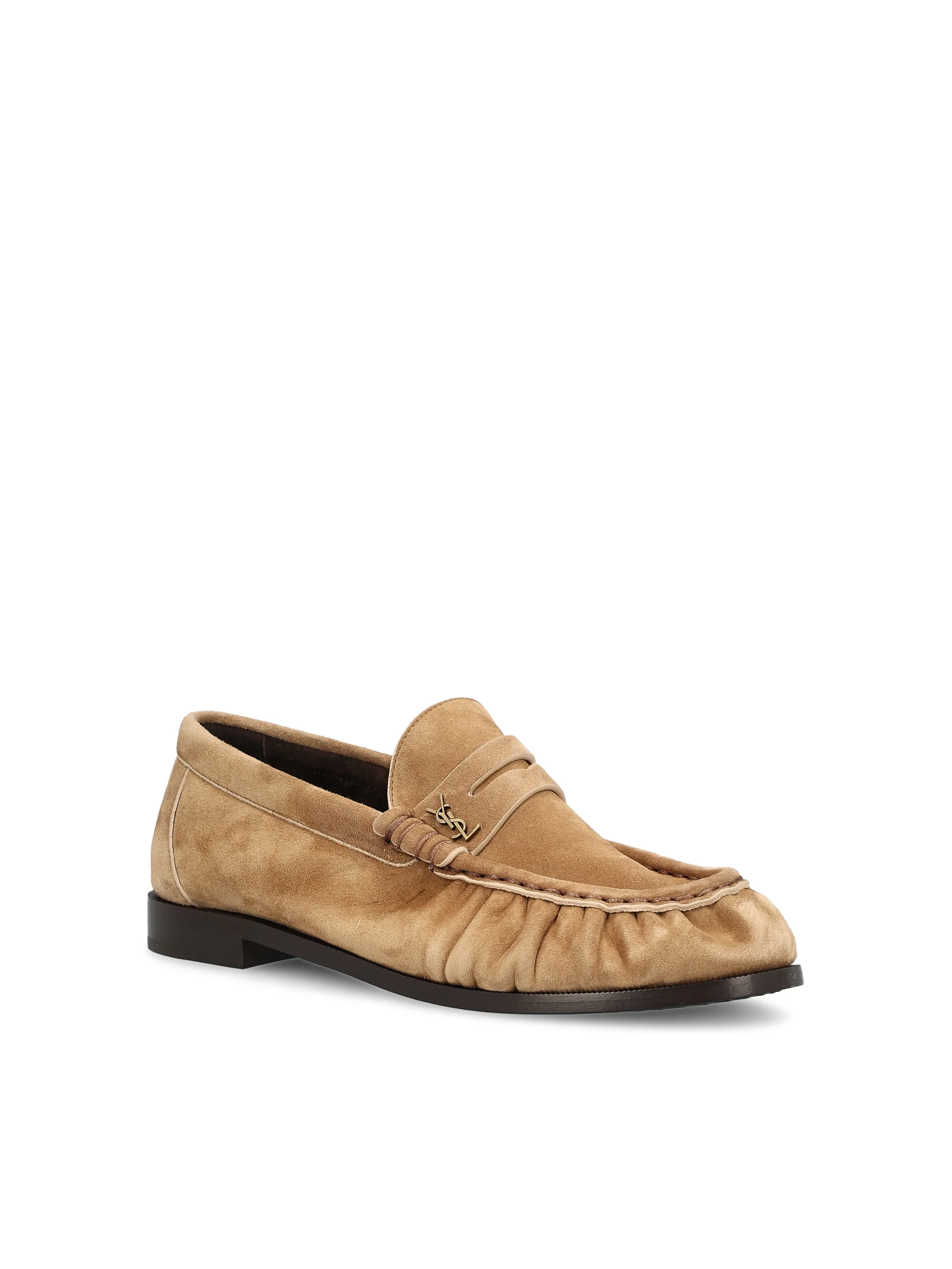Mocassini realizzati in pelle scamosciata A001MM 27DTT9741 SAINT LAURENT