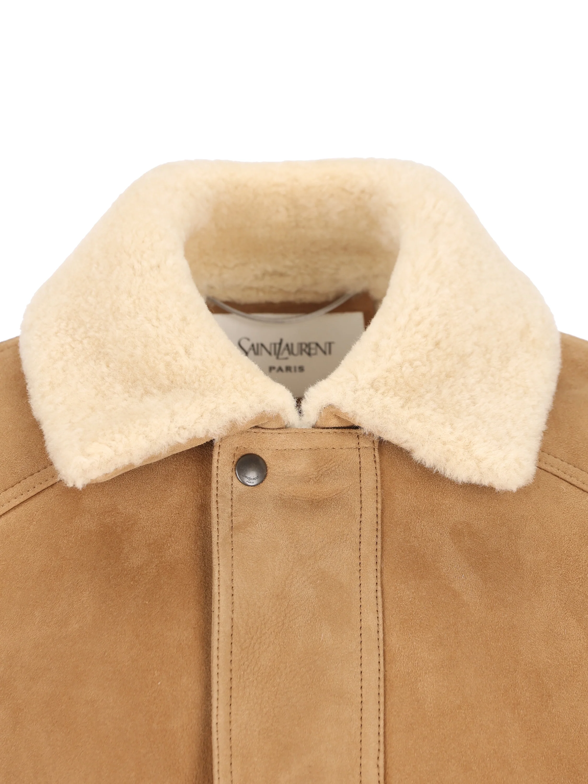 Giacca Uomo in Shearling Beige A0027F YC2TB2943 SAINT LAURENT
