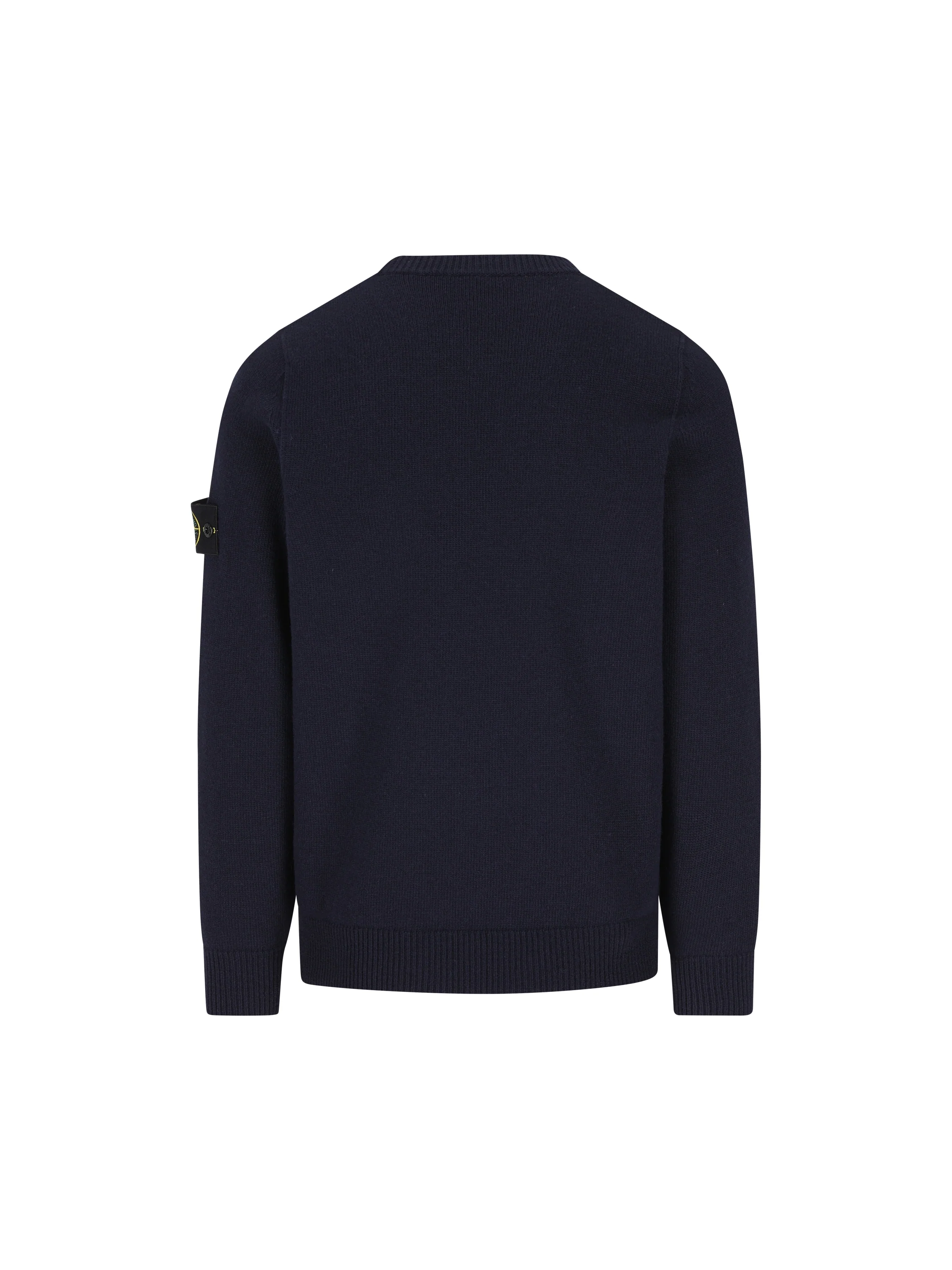 Maglione girocollo in lana d'agnello con dettagli a punto rovescio 5100072 S00A3V0020 STONE ISLAND