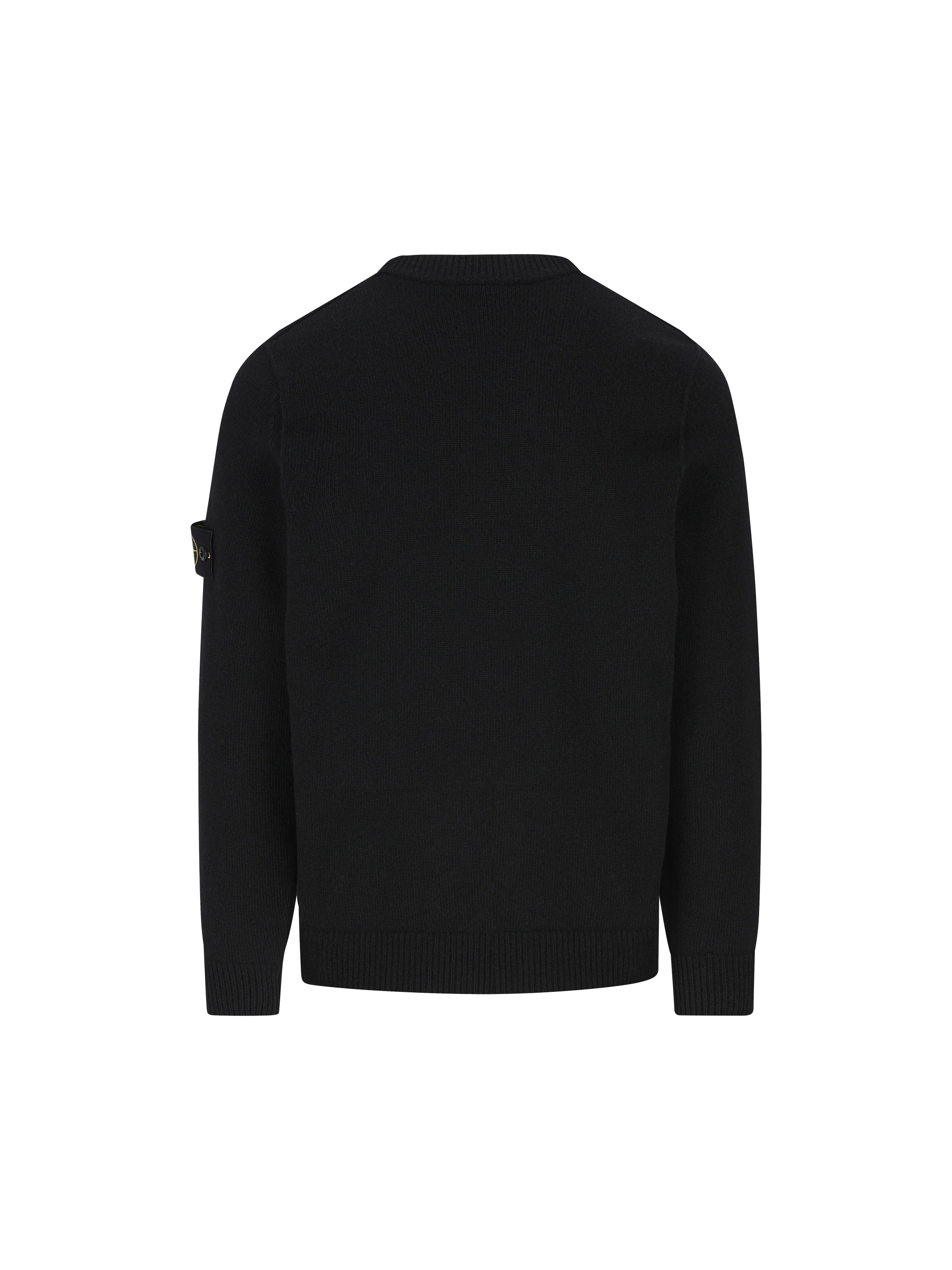 Maglione girocollo in lana d'agnello con dettagli a punto rovescio 5100072 S00A3V0029 STONE ISLAND
