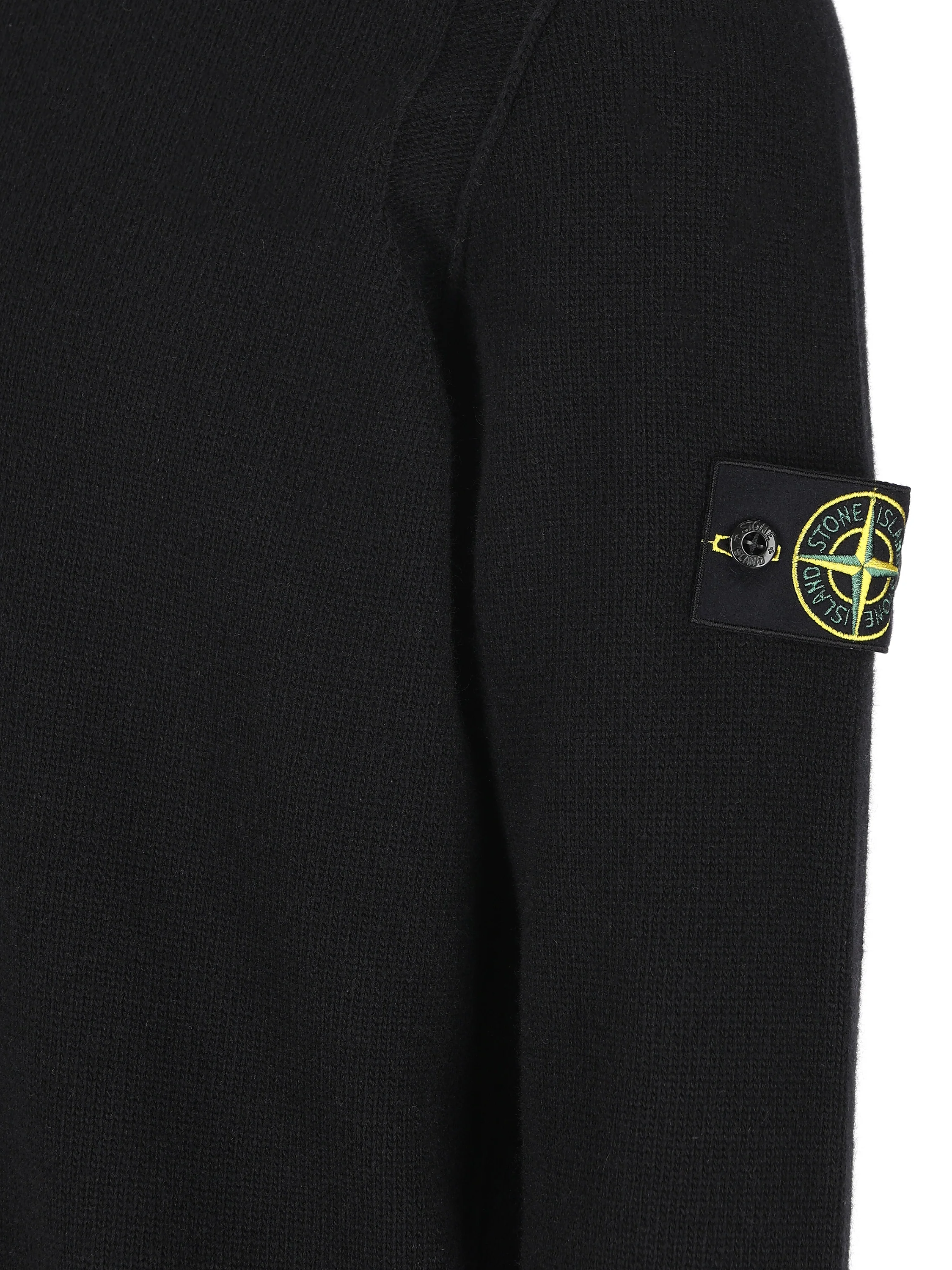 Maglione girocollo in lana d'agnello con dettagli a punto rovescio 5100072 S00A3V0029 STONE ISLAND