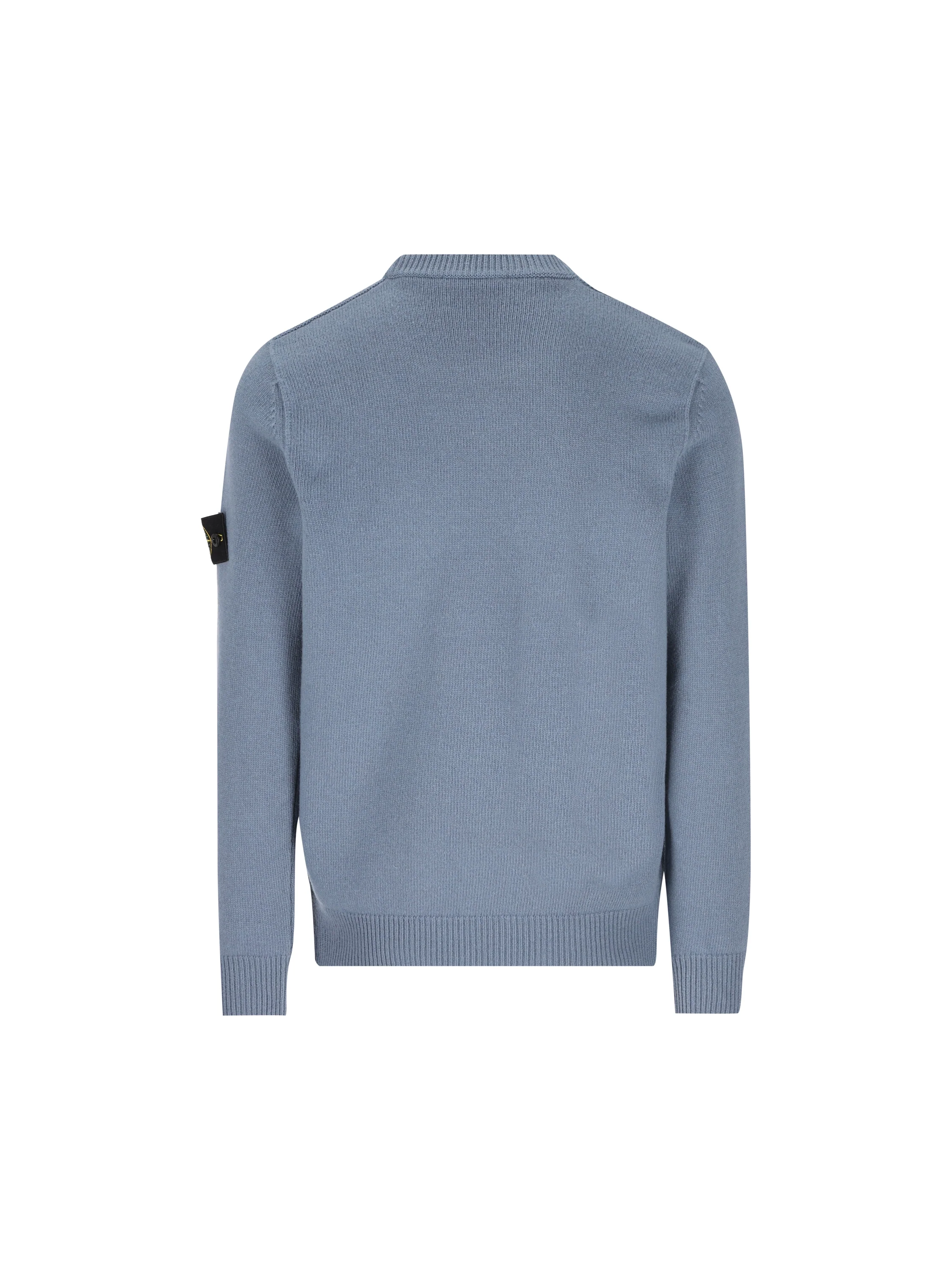 Maglione girocollo in lana d'agnello con dettagli a punto rovescio 5100072 S00A3V002B STONE ISLAND