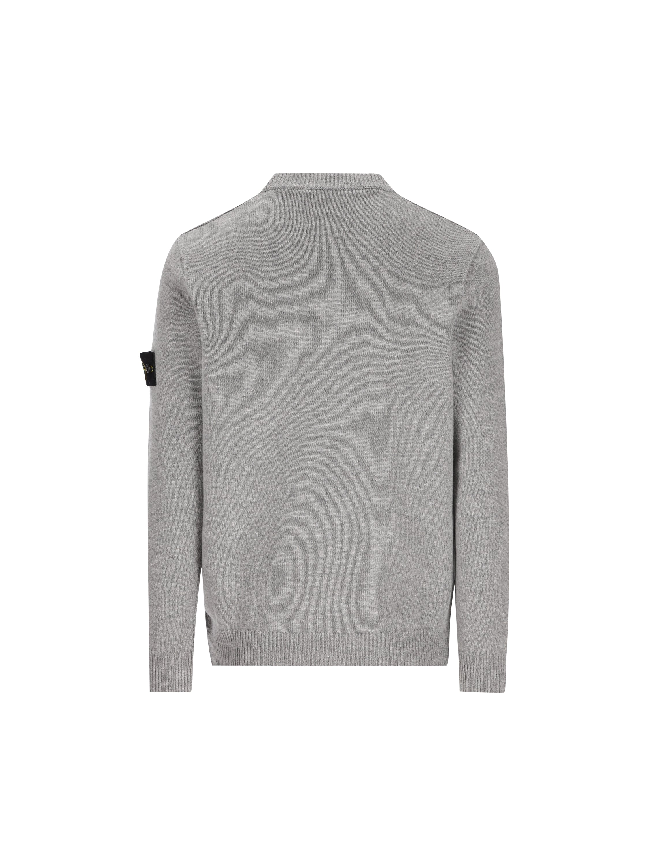 Maglione girocollo in lana d'agnello con dettagli a punto rovescio 5100072 S00A3V0M60 STONE ISLAND