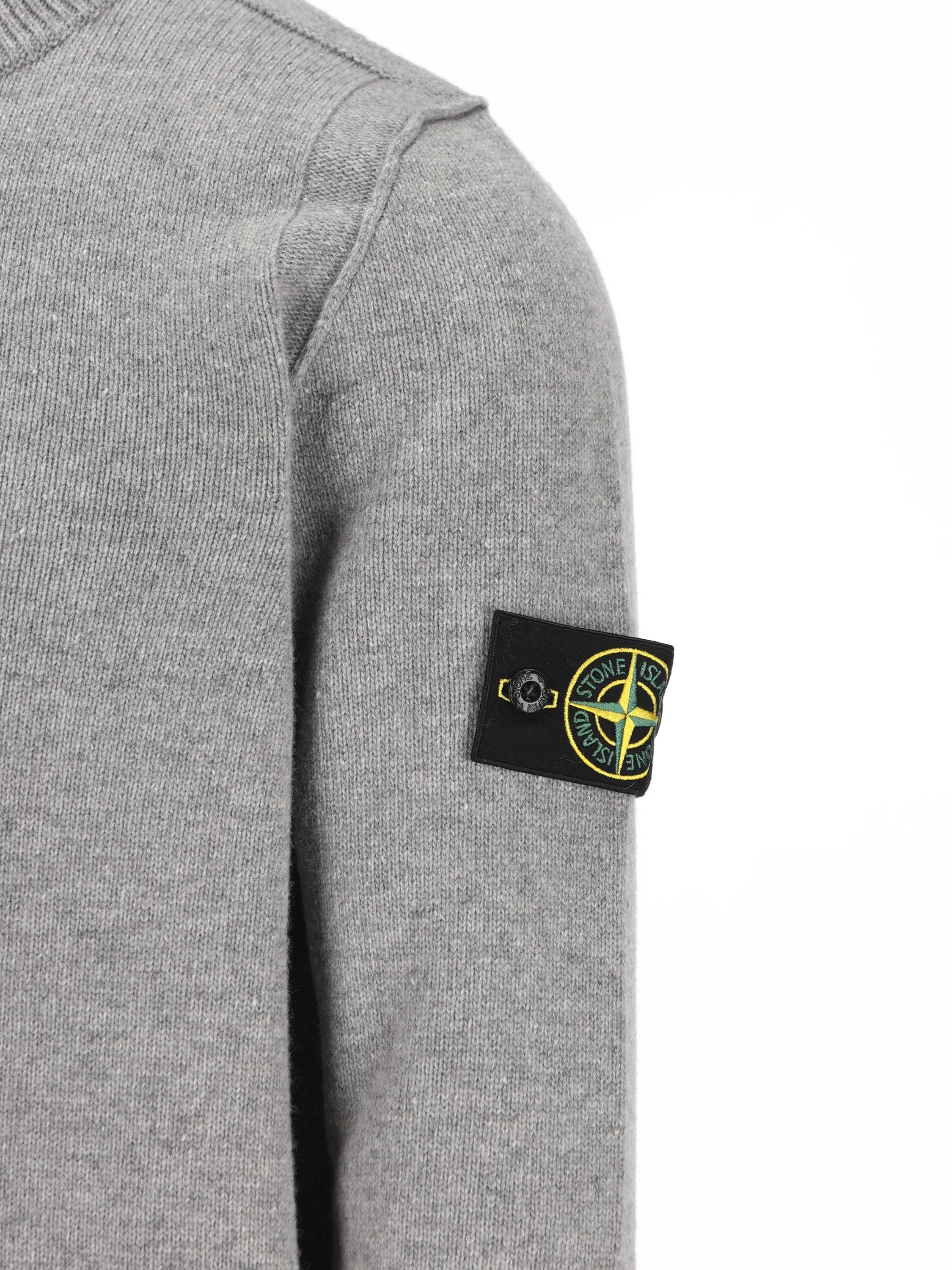 Maglione girocollo in lana d'agnello con dettagli a punto rovescio 5100072 S00A3V0M60 STONE ISLAND 