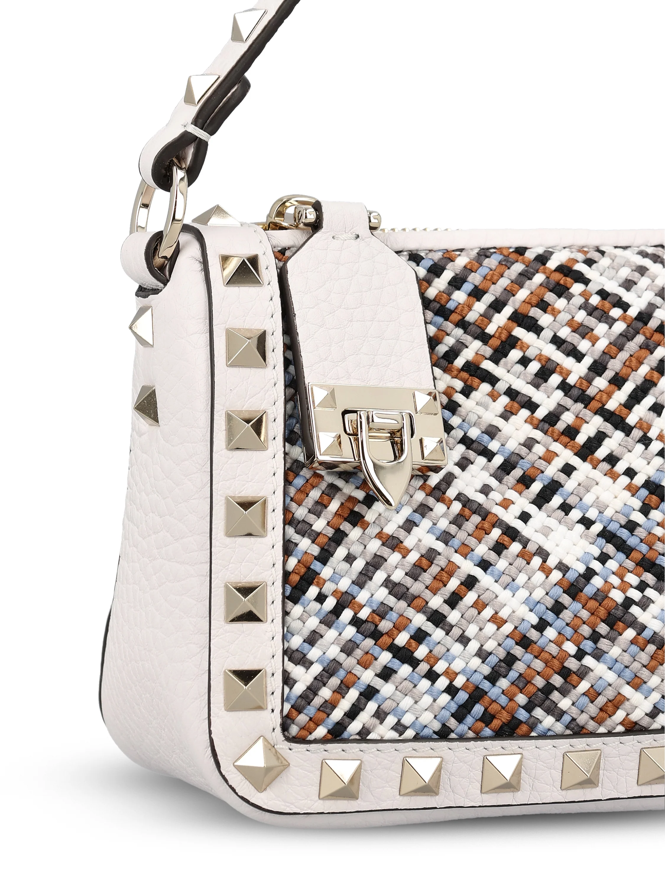 Borsa realizzata in pelle e tessuto. 8W0B0T05EFW 6Q7 VALENTINO GARAVANI 