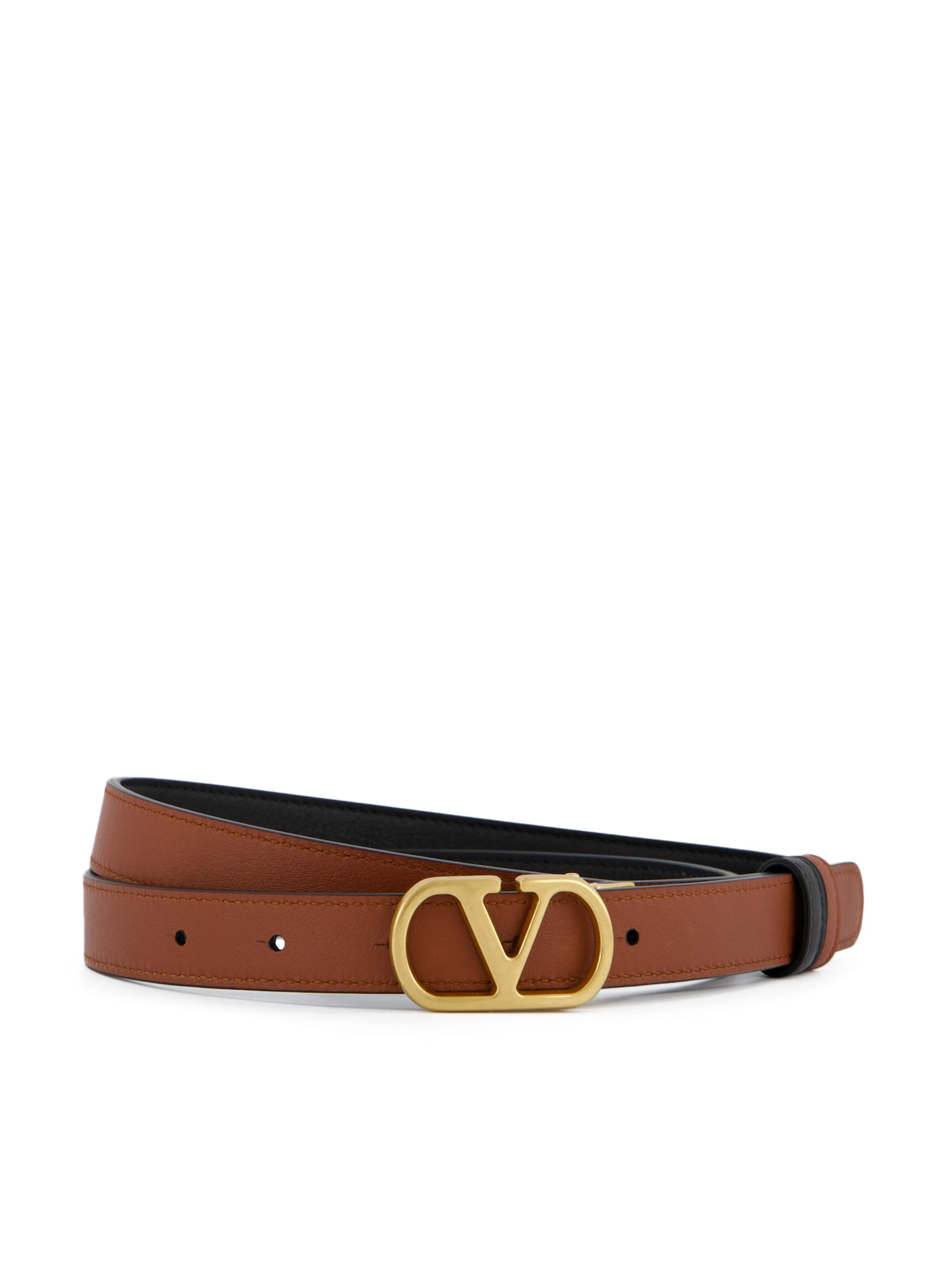 Cintura reversibile VLogo Signature Valentino Garavani in Vitello lucido 8W2T0SU8IYR DRN VALENTINO GARAVANI