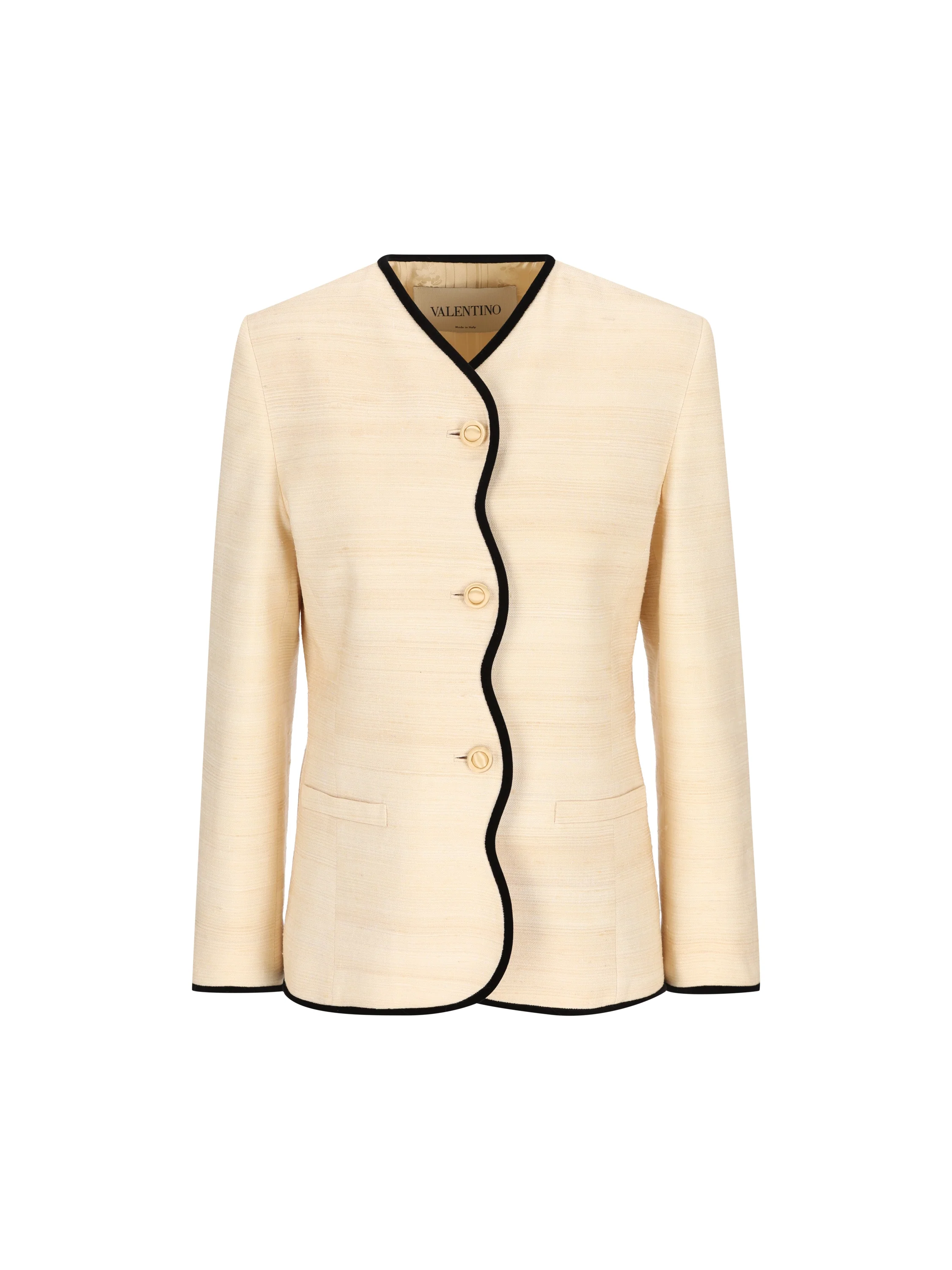 Giacca in silk linen canvas. 9B3CE5X5A9F 4KQ VALENTINO GARAVANI 