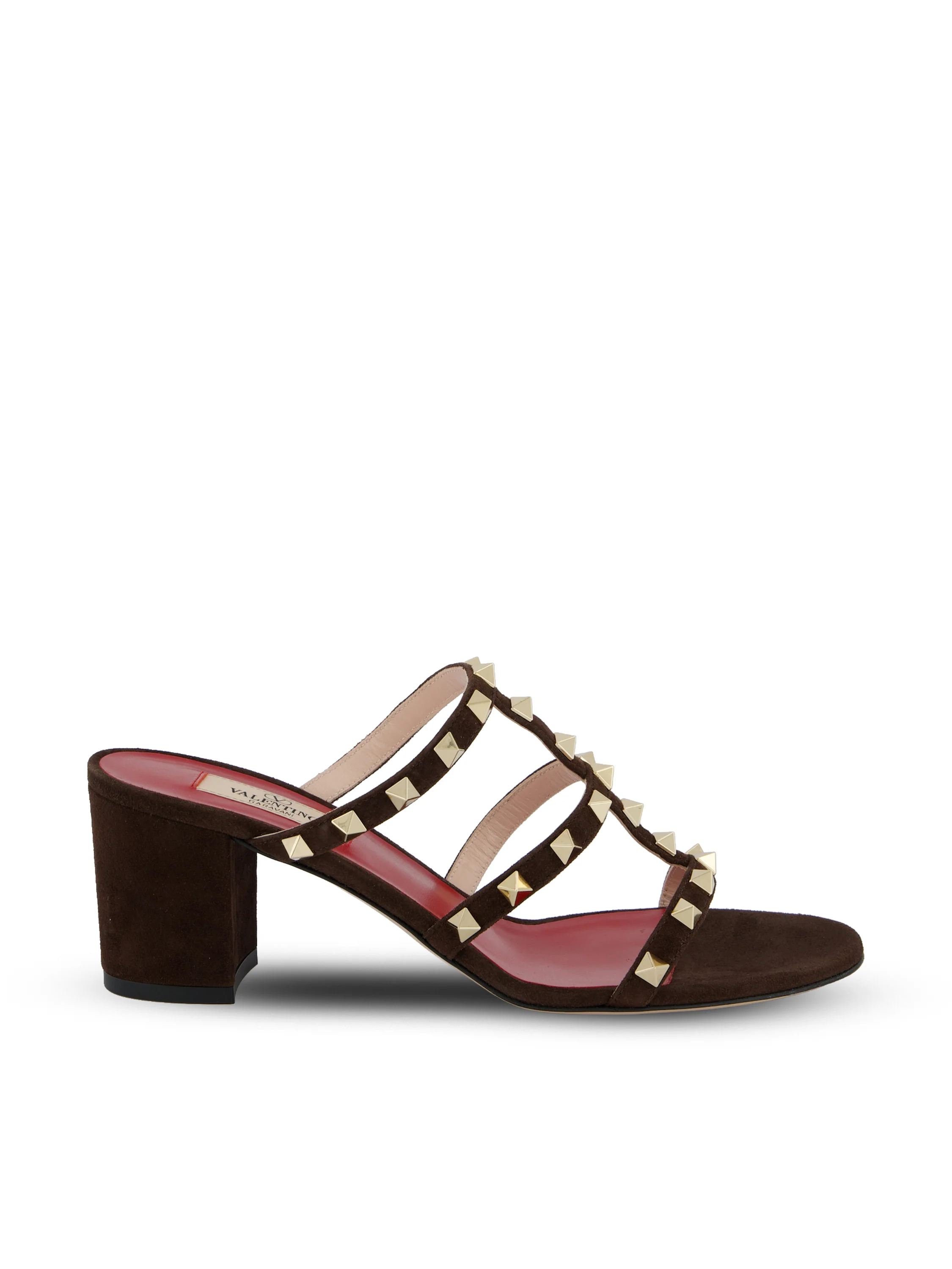 Sandalo slide Valentino Garavani Rockstud in camoscio 9W2S0C47CVB 0TO VALENTINO GARAVANI 