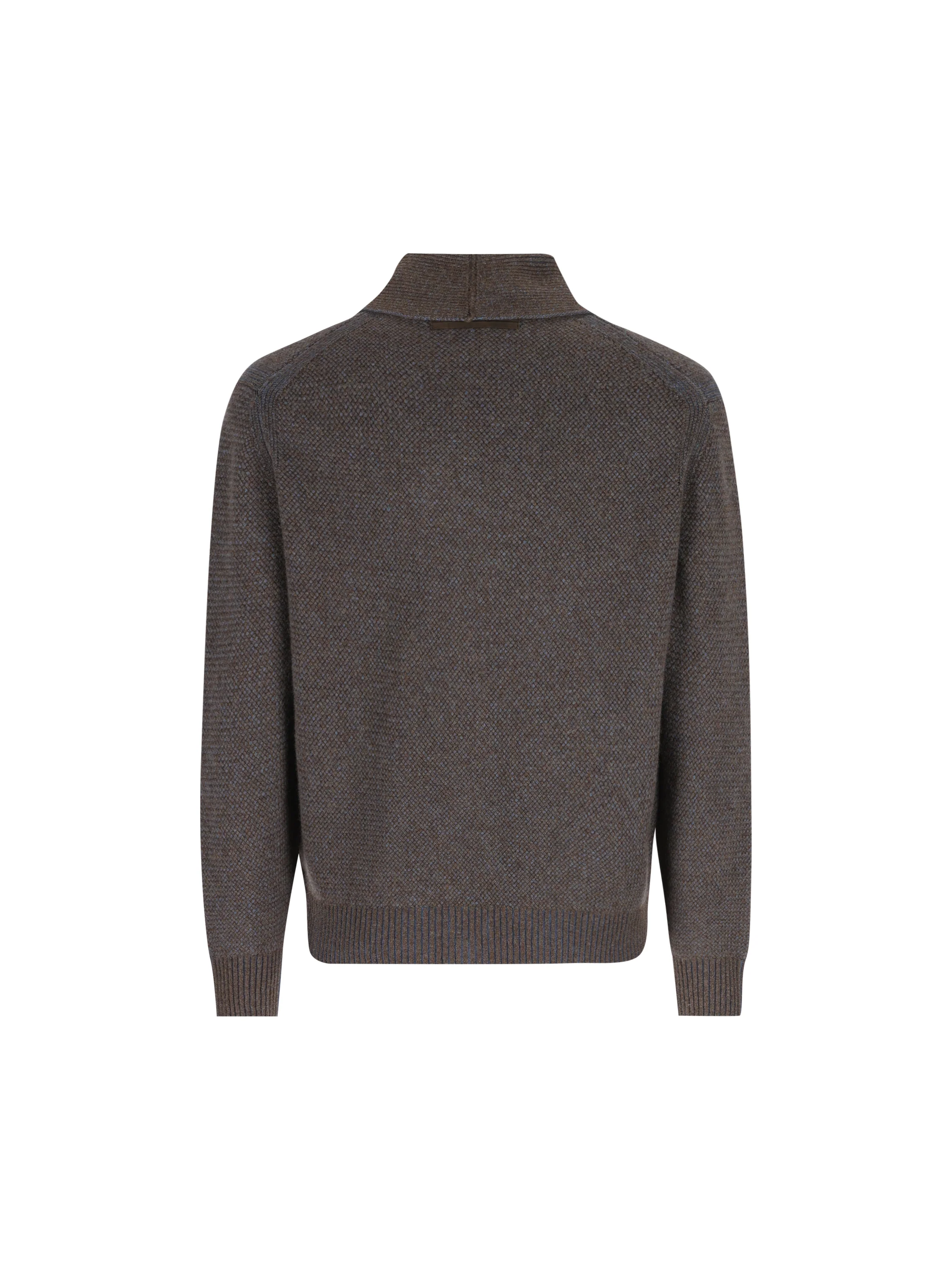 Cardigan in Cashmere e Lana con Collo Sciallato RUIB87A4 155VB9 ZEGNA 