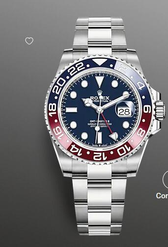 Rolex GMT-Master II Watch Replica white gold 126719BLRO-0003