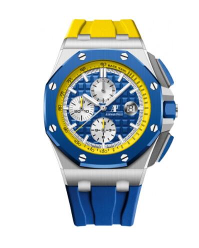 Replica Audemars Piguet Royal Oak Offshore 44 Stainless Steel Ceramic Blue & Yellow Watch 26400SO.OO.A057CA.01 Replica Audemars Piguet Royal Oak Offshore 44 Stainless Steel Ceramic Blue & Yellow Watch 26400SO.OO.A057CA.01
