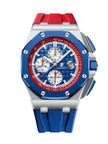 Replica Audemars Piguet Royal Oak Offshore 44 Stainless Steel Ceramic Blue & Red Watch 26400SO.OO.A502CA.01 Replica Audemars Piguet Royal Oak Offshore 44 Stainless Steel Ceramic Blue & Red Watch 26400SO.OO.A502CA.01