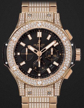 Hublot Replica Watch Big Bang Gold Bracelet Pavé 44mm 301.PX.1180.PX.2704