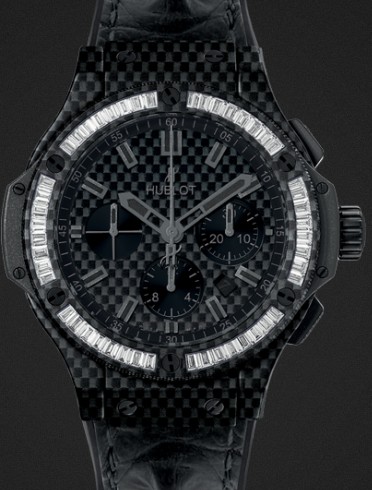 Replica Hublot Big Bang Carbon Bezel Baguette Diamonds 44mm 301.QX.1740.HR.1904 Watch