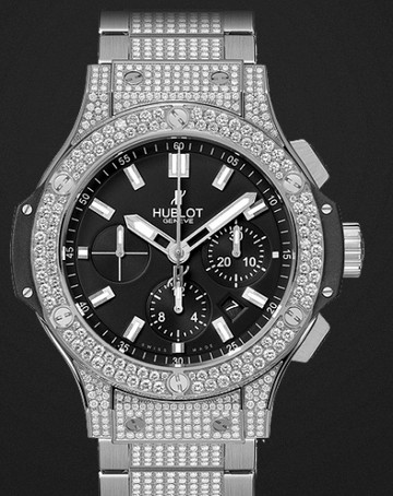 Hublot Replica Watch Big Bang Steel Bracelet Pavé 44mm 301.SX.1170.SX.2704