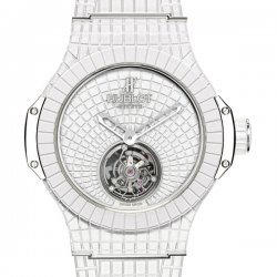 Replica Hublot Big Bang 44mm Titanium and White Rubber 305.RW.2910.RW Gummy Bang White Tourbillon Watch