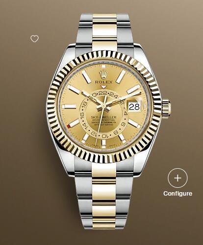 Replica Rolex Sky-Dweller Watch Yellow Rolesor – combination of Oystersteel and 18 ct yellow gold 326933-0001 Replica Rolex Sky-Dweller Watch Yellow Rolesor – combination of Oystersteel and 18 ct yellow gold 326933-0001