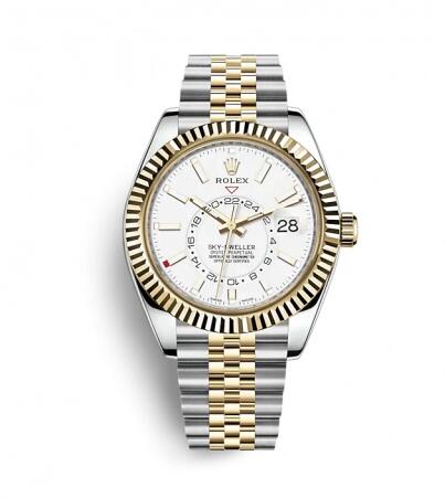Rolex Sky-Dweller Stainless Steel Yellow Gold White Jubilee Replica Watch 326933-0010 Rolex Sky-Dweller Stainless Steel Yellow Gold White Jubilee Replica Watch 326933-0010