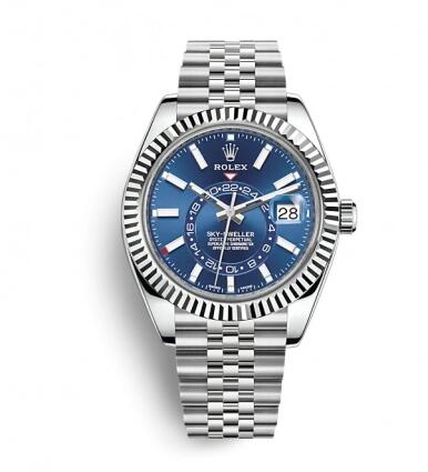 Rolex Sky-Dweller Stainless Steel White Gold Blue Jubilee Replica Watch 326934-0004 Rolex Sky-Dweller Stainless Steel White Gold Blue Jubilee Replica Watch 326934-0004