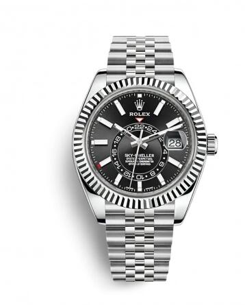 Rolex Sky-Dweller Stainless Steel White Gold Black Jubilee Replica Watch 326934-0006 Rolex Sky-Dweller Stainless Steel White Gold Black Jubilee Replica Watch 326934-0006