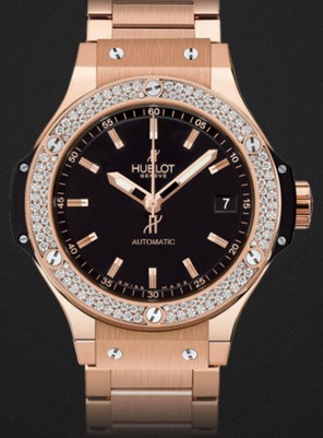 Hublot Watch Big Bang Gold Diamonds Bracelet 38mm 365.PX.1180.PX.1104