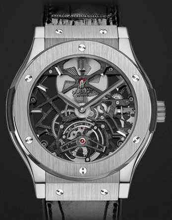 Replica Hublot Watch Classic Fusion Skeleton Tourbillon Titanium 45mm Limited edition 505.NX.0170.LR