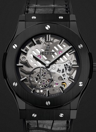 Replica Hublot Watch Classic Fusion Classico Ultra-Thin All Black 45mm 515.CM.0140.LR