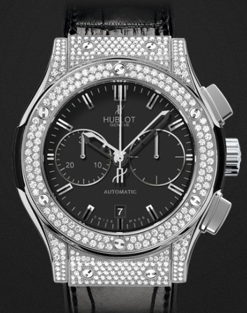 Replica Hublot Watch Classic Fusion Chronograph Titanium Pavé 45mm 521.NX.1170.LR.1704