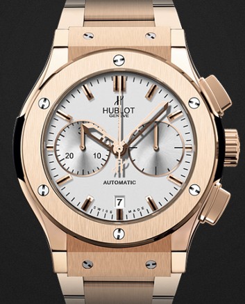 Replica Hublot Watch Classic Fusion Chrono King Gold Opalin Bracelet 45mm 521.OX.2610.OX